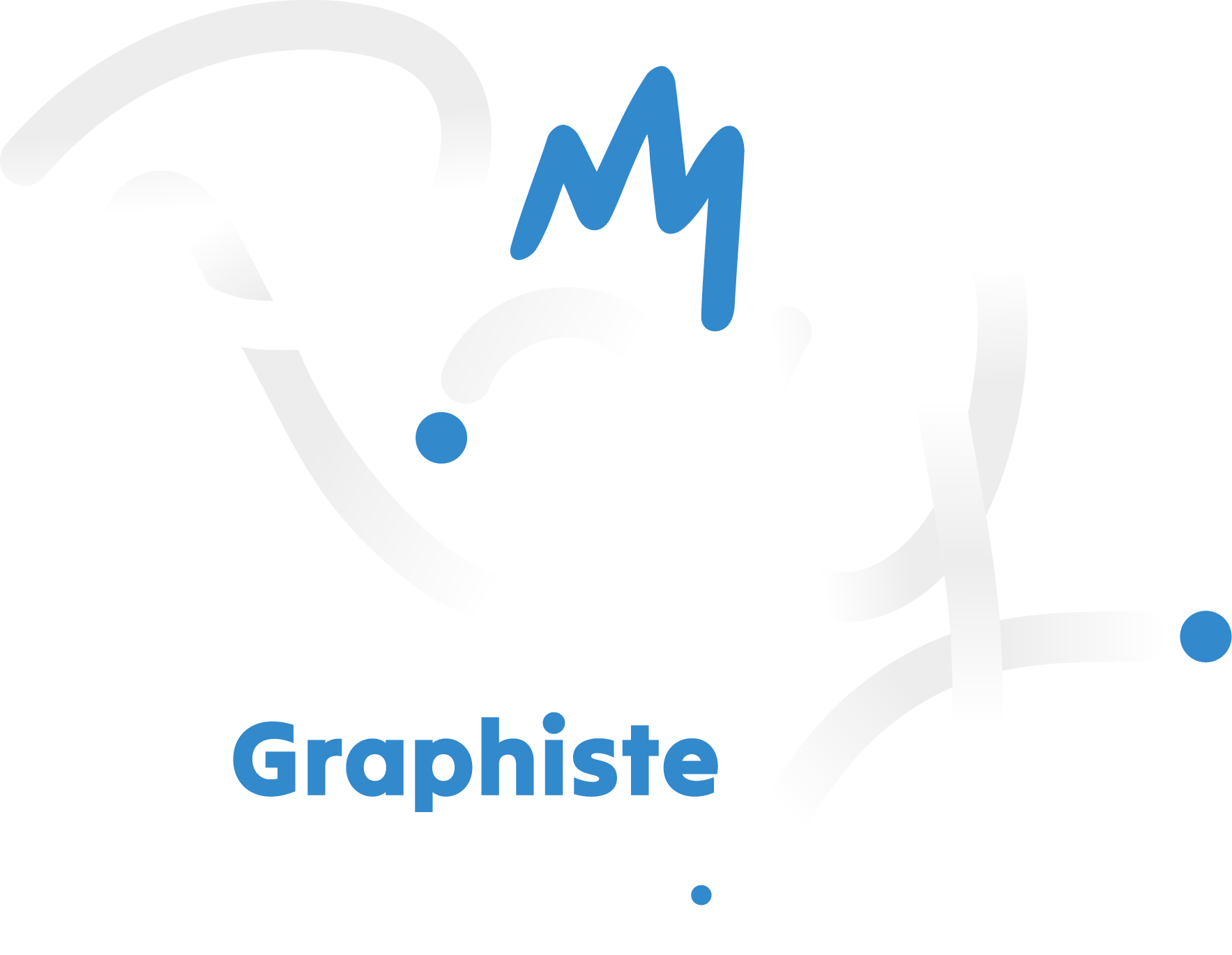 Logo court RoyDesign blanc et bleu