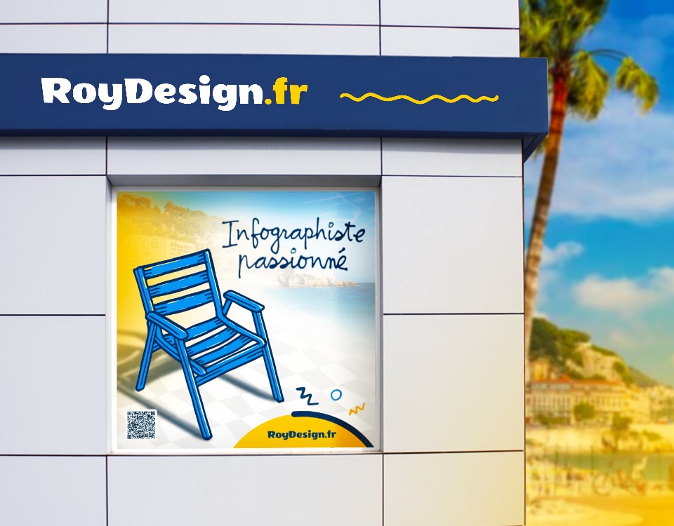 Création de signalétique et supports publicitaires pour vitrines et enseignes