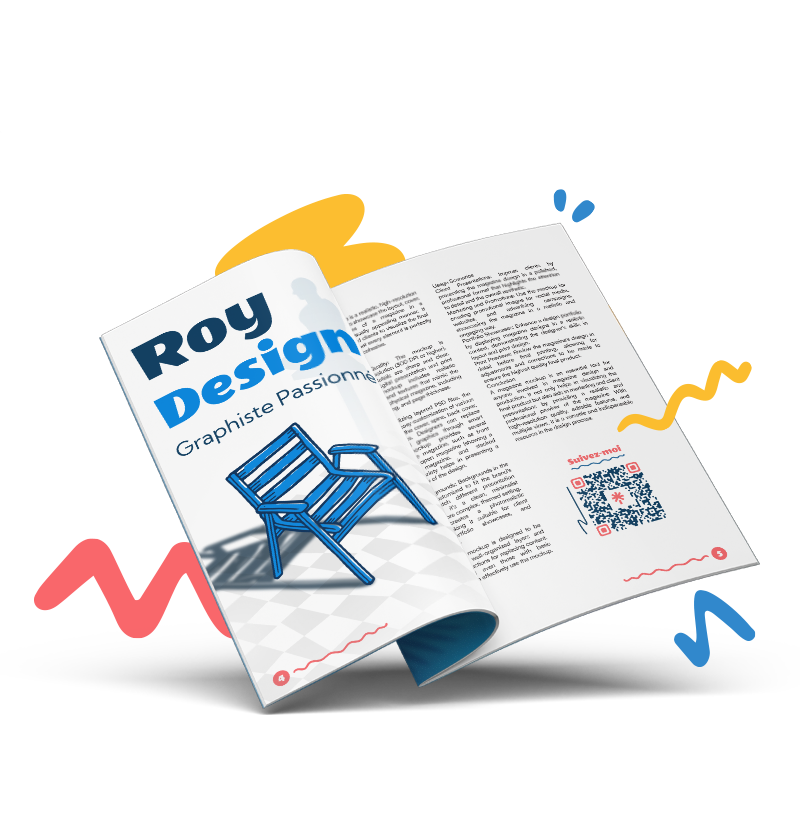 Illustration de la création de brochures et magazines personnalisés