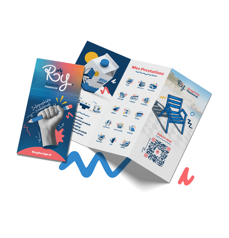 Illustration de la création de flyers et dépliants personnalisés