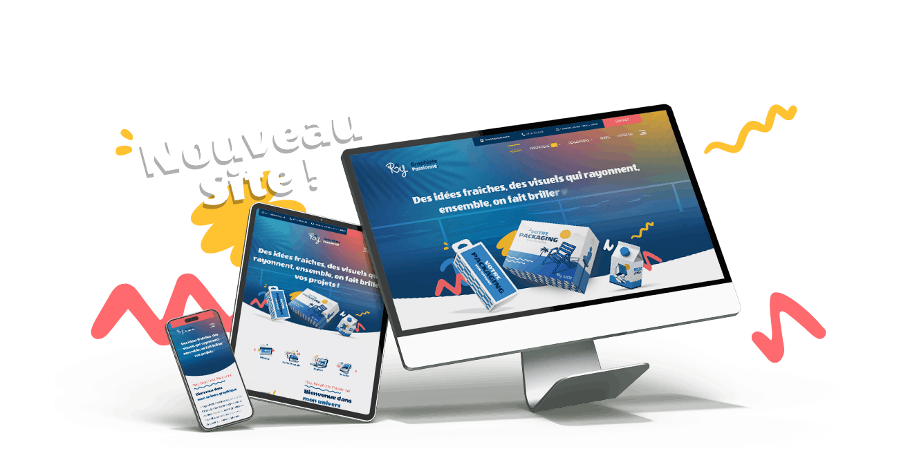 Illustration annonçant le lancement du nouveau site Roy Design