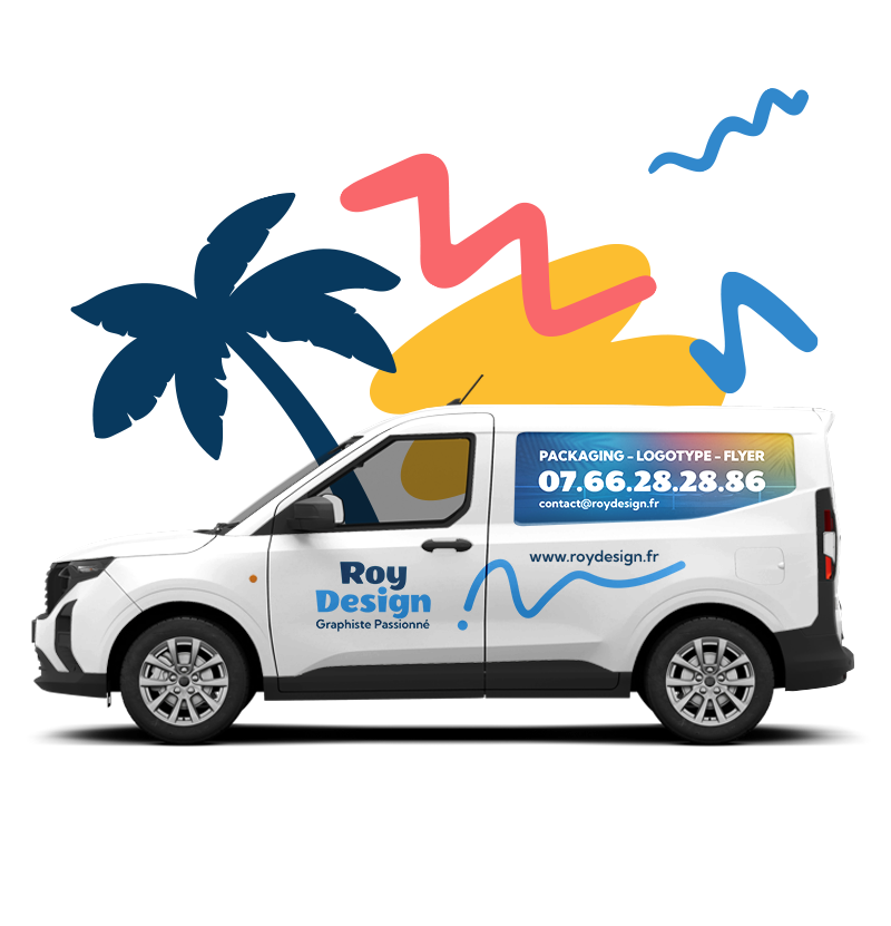 Illustration de la création de covering et marquage de véhicule