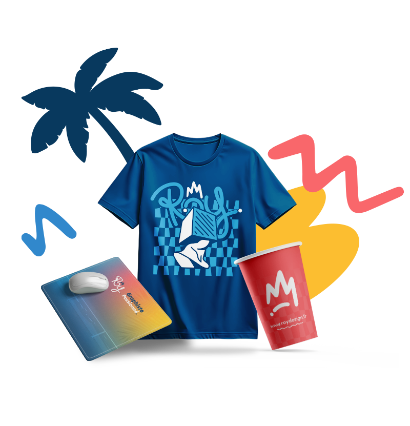 Illustration de la création de goodies et objets publicitaires personnalisés