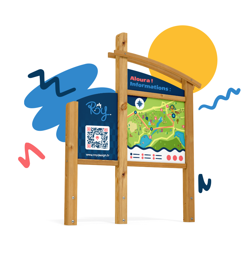 Création de plans illustrés et signalétique extérieure - Roy Design sur la Côte d’Azur